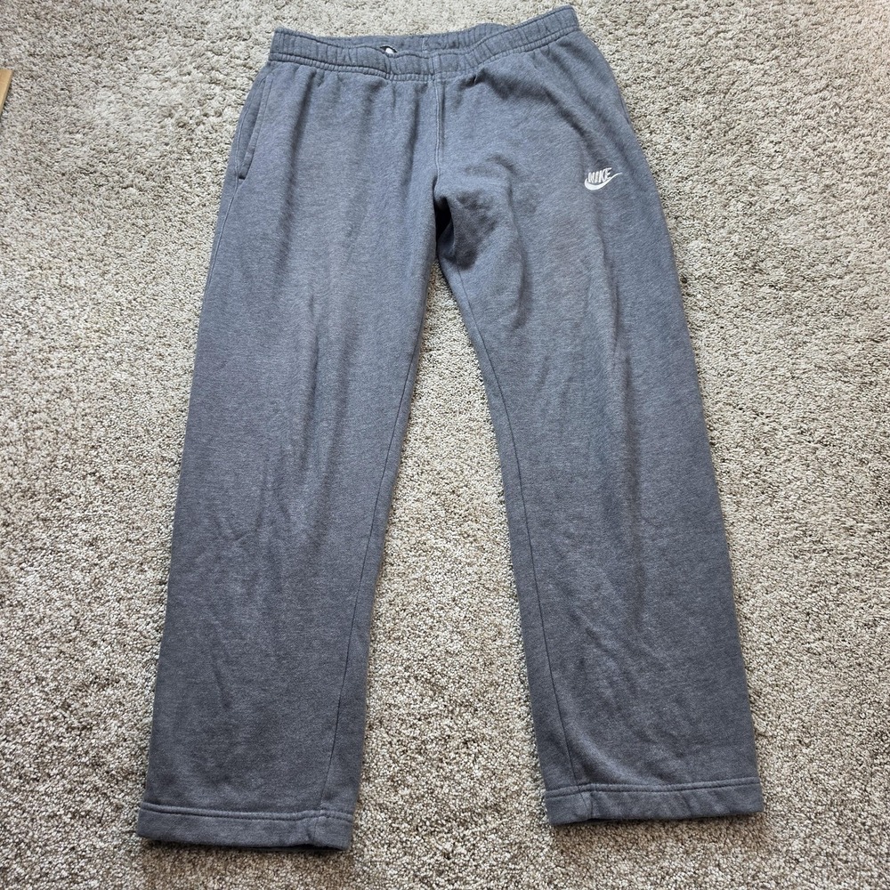 Nike‎ Pants Mens Large Gray Fleece Sweatpants Sherpa Lined Pockets BV2707-071